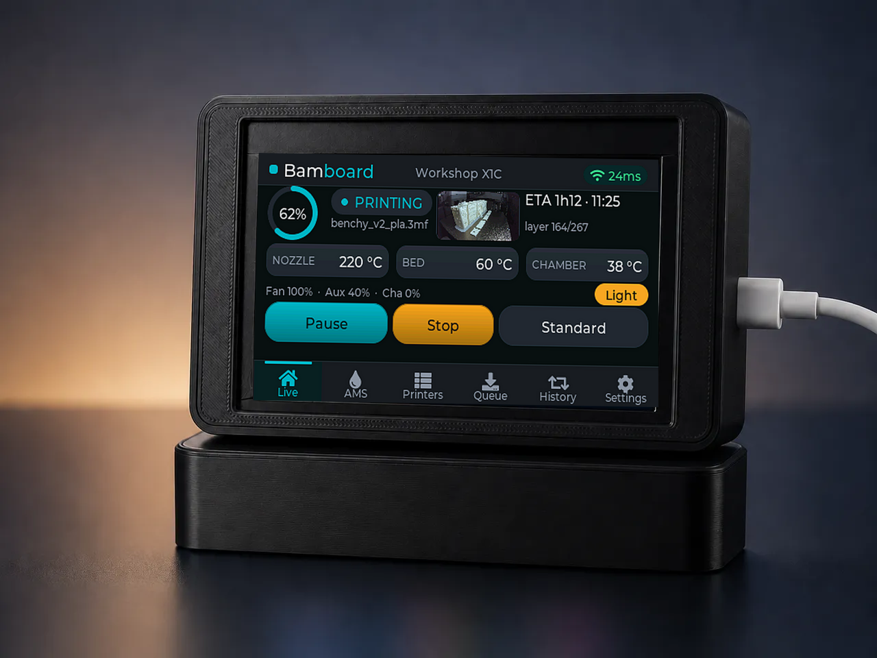 Bamboard — live UI in TomE1337's case